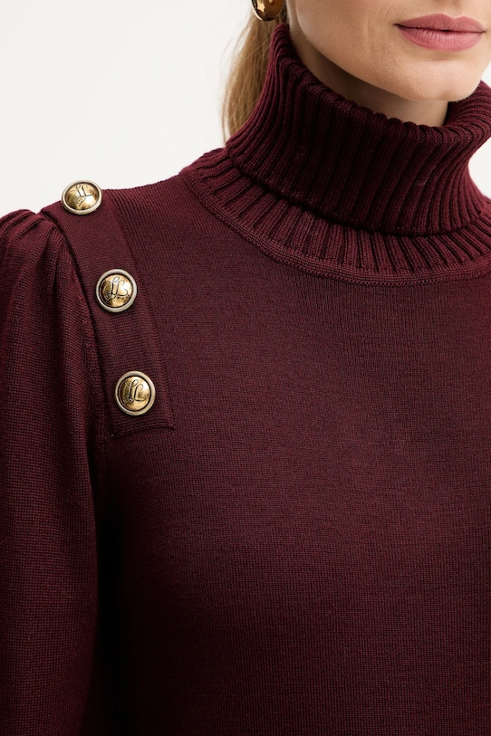 Luisa Spagnoli sukienka wełniana 100056.LS bordowy