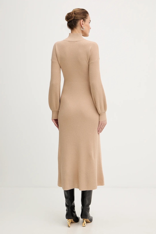 Îmbrăcăminte Luisa Spagnoli rochie din lână 100209 bej