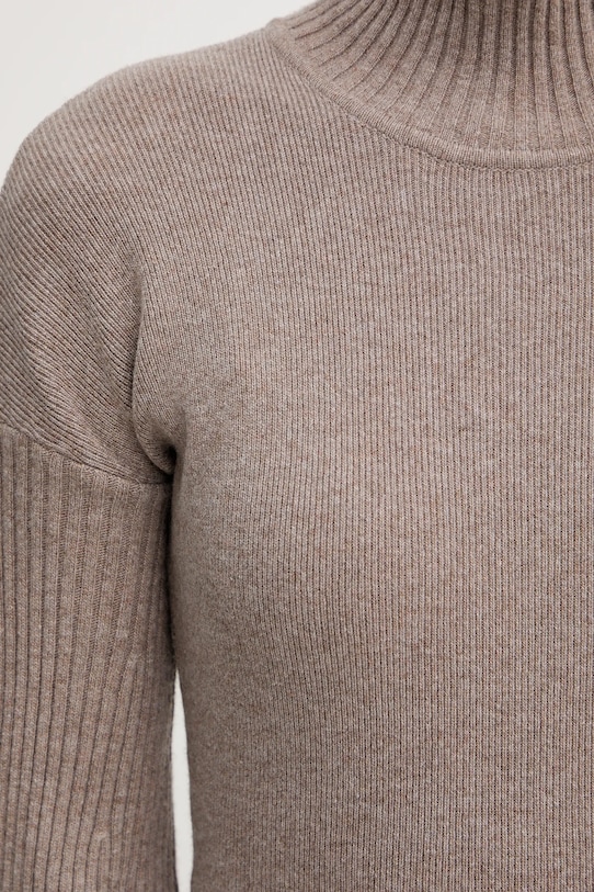 Luisa Spagnoli sukienka wełniana 100209 brązowy