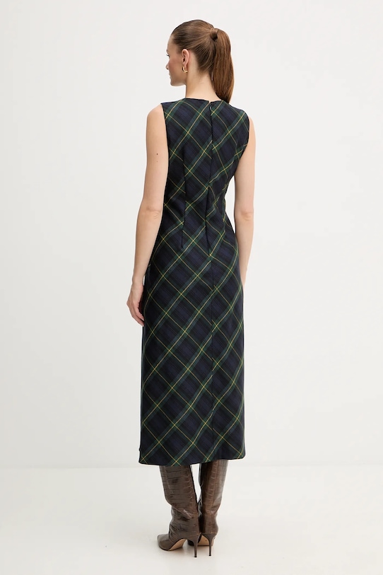 Odzież Luisa Spagnoli sukienka z dodatkiem wełny 542289 granatowy