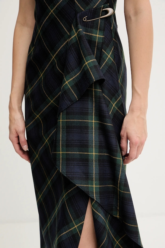 Luisa Spagnoli sukienka z dodatkiem wełny 542289 granatowy