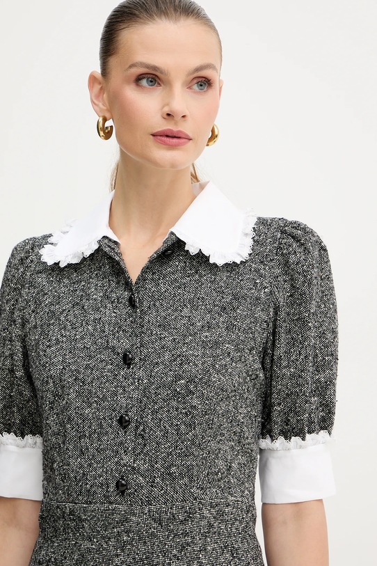 Luisa Spagnoli sukienka z dodatkiem wełny 542276 szary