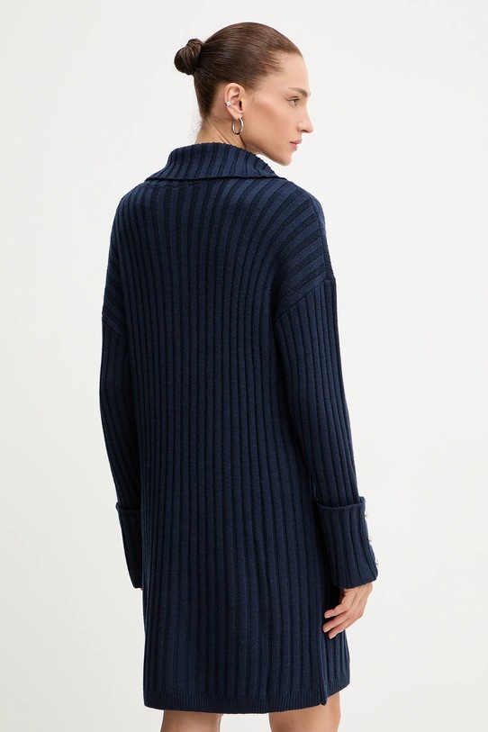 Odzież Liu Jo sukienka z dodatkiem wełny MF5049.MA51I granatowy