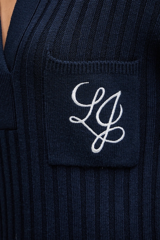 Liu Jo sukienka z dodatkiem wełny MF5049.MA51I granatowy