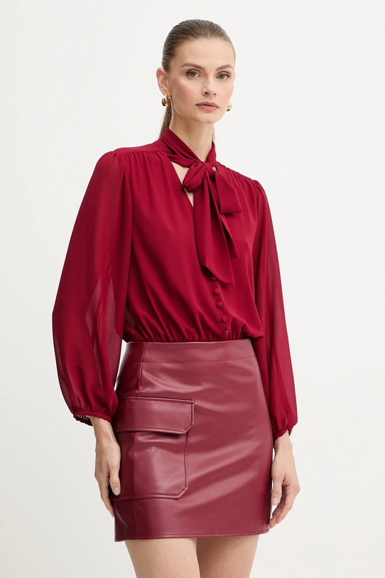 Šaty Liu Jo mini burgundské MF5072.E0624