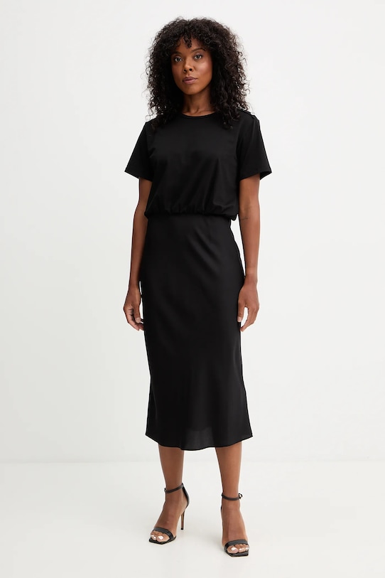 Šaty Liu Jo s elastanom čierna MF5210.J7821