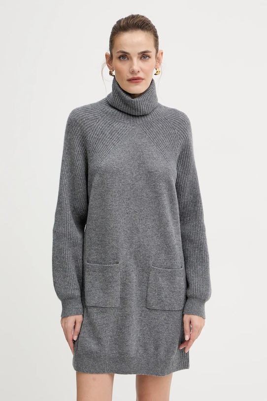 Вовняна сукня Liu Jo casual сірий MF5063.MS009