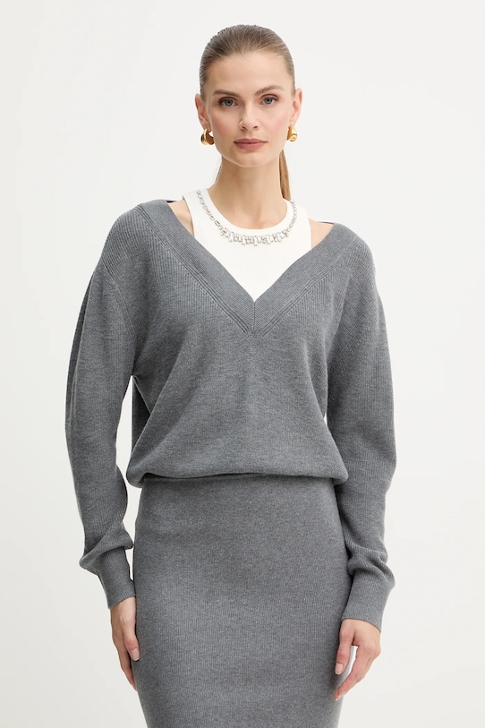 Liu Jo vestito con lana grigio MF5161.MA85Q