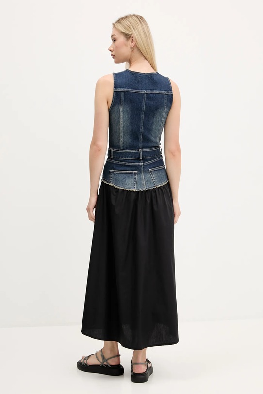 Odzież Desigual sukienka POPLIN 25WWVD03 granatowy