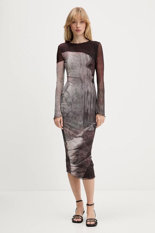 Desigual sukienka ABYSS LACROIX wzorzyste brązowy 25WWVK01