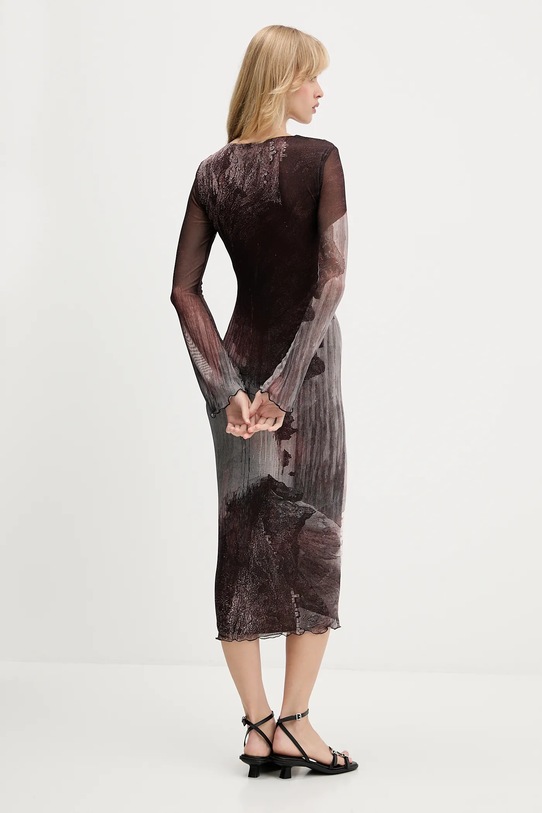 Odzież Desigual sukienka ABYSS LACROIX 25WWVK01 brązowy