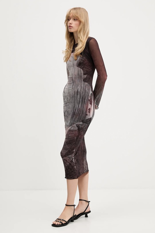 Desigual sukienka ABYSS LACROIX brązowy 25WWVK01