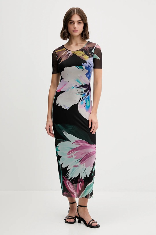 Desigual sukienka BERNADETTE wzorzyste czarny 25WWVK19