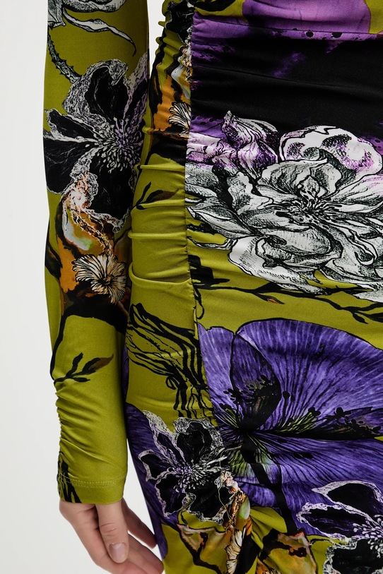 Desigual sukienka NECKLINE LA 25WWVK37 zielony