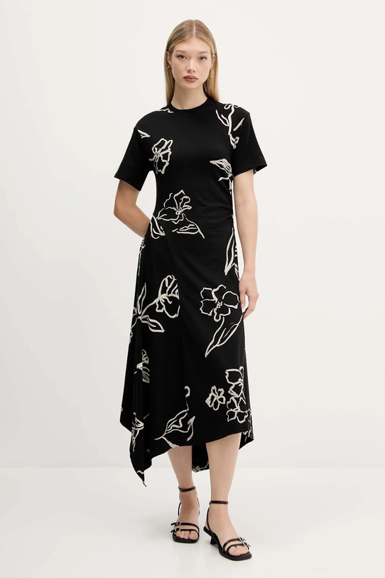Desigual sukienka CALMA z elastanem czarny 25WWVK44