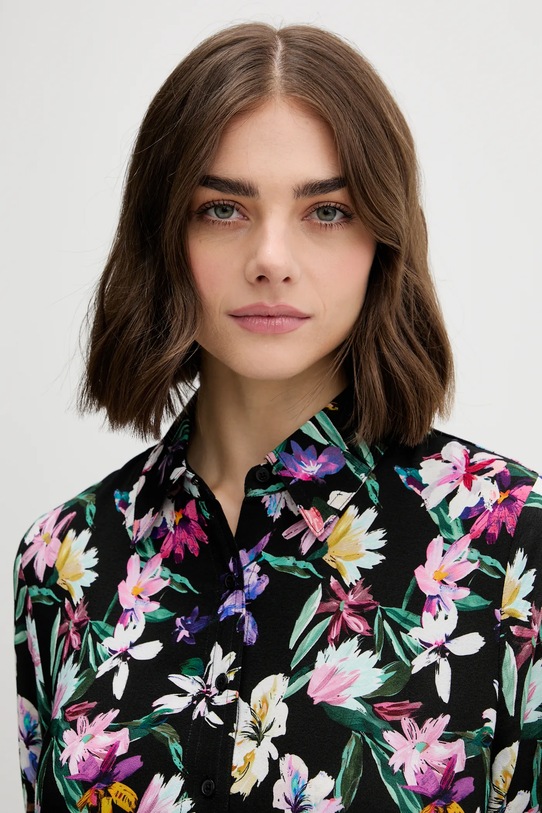 Desigual sukienka CAMISERO ACRIL czarny 25WWVW11