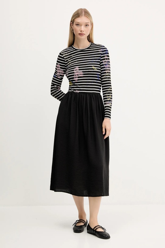 Desigual sukienka RAYA HIBRIDA casual czarny 25WWVW15