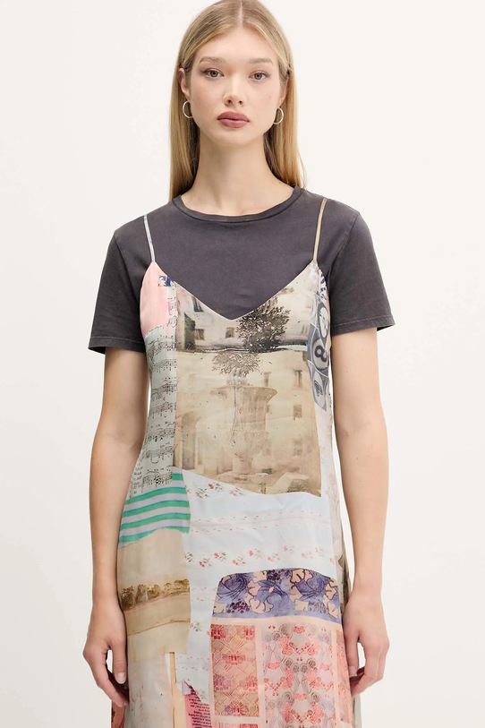 Desigual sukienka COLLAGE 25WWVW17 szary AW25