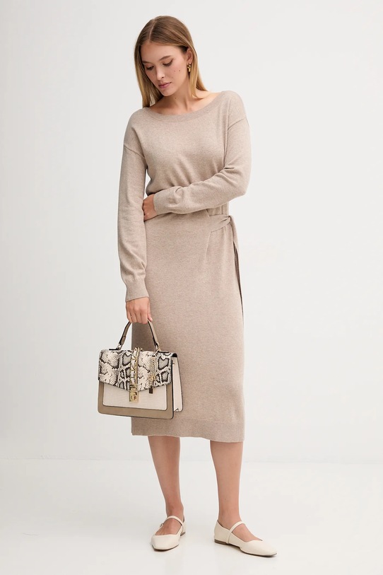 Gaudi sukienka 521FD13001 beżowy AW25