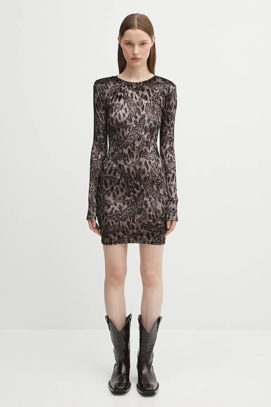 Велюрова сукня Fiorucci Banimalier Print Velour Padded Mini W02FPDMN011VR01BR01