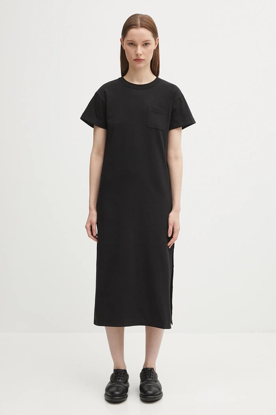 Хлопковое платье Fiorucci Cash and Carry Print Maxi печать чёрный W02FPDTS108CJ01BK04