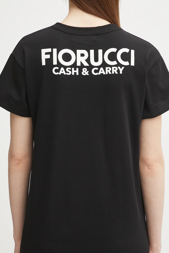 Хлопковое платье Fiorucci Cash and Carry Print Maxi чёрный W02FPDTS108CJ01BK04