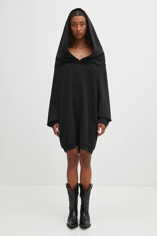 MM6 Maison Margiela sukienka bawełniana gładkie czarny S52DD0074.M25014.900