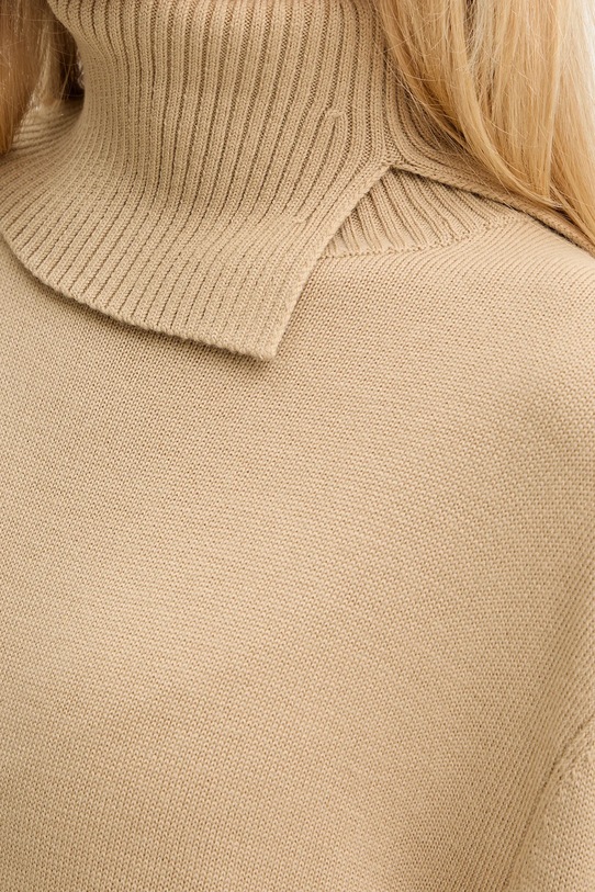 BOSS Orange sukienka z dodatkiem wełny 50550493 beżowy