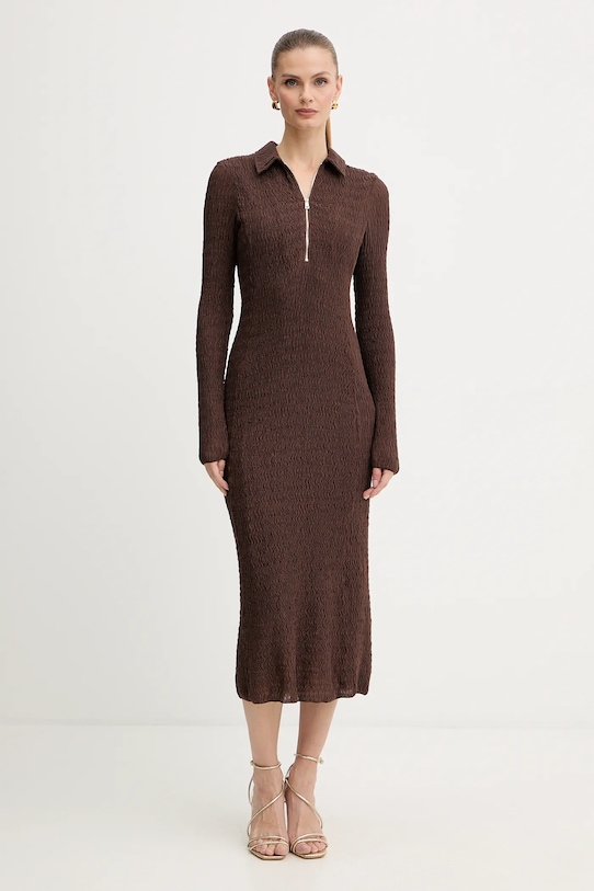Marella sukienka z elastanem brązowy 2523626014200