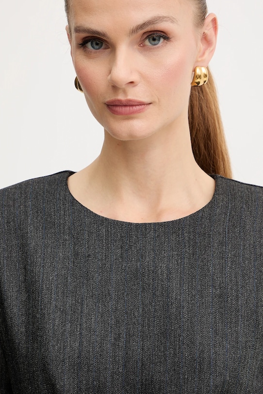 Marella sukienka wełniana szary 2523226112200