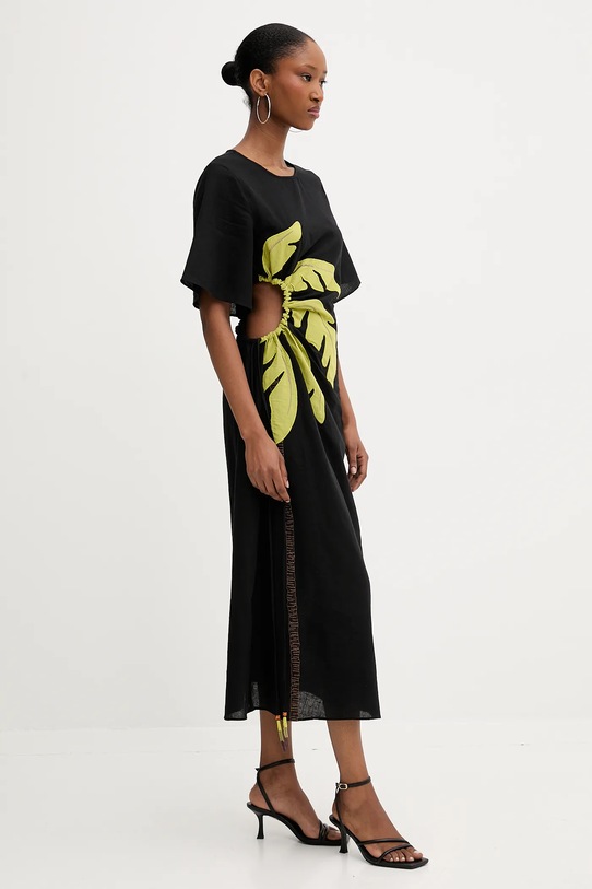 Never Fully Dressed rochie din in NFDDR2038 negru AW25