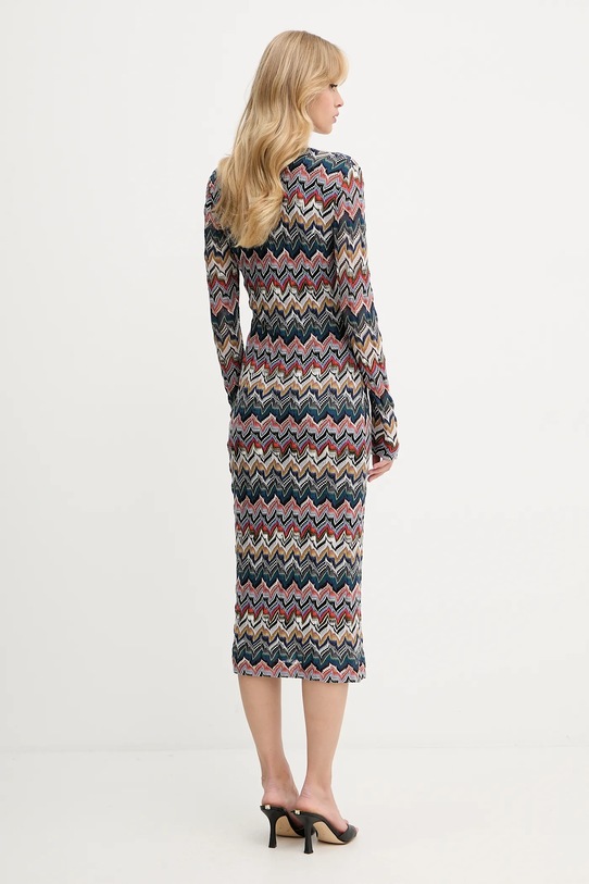 Odzież Missoni sukienka z wełną DS25WG1V.BR012F granatowy
