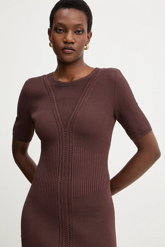 Φόρεμα Herve Leger Alina καφέ DCR8524107