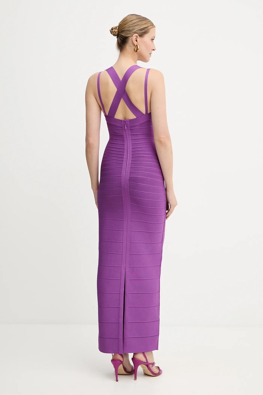 Herve Leger sukienka Sutton HLT8497963 fioletowy AW25