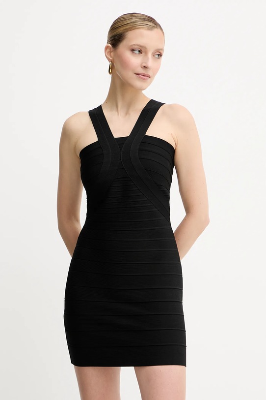 Herve Leger sukienka Elise casual czarny HLT8524464