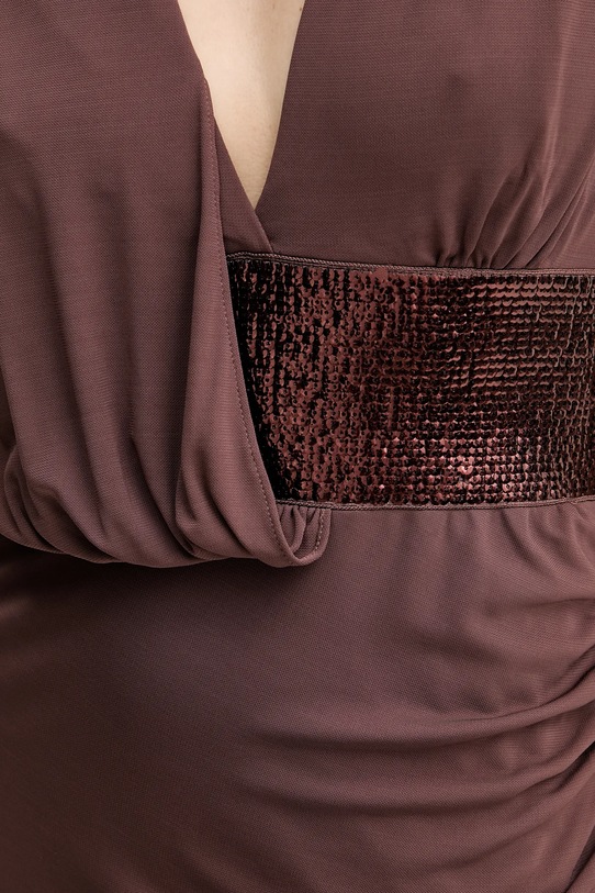 Herve Leger sukienka Lucille SEJ8524861 brązowy
