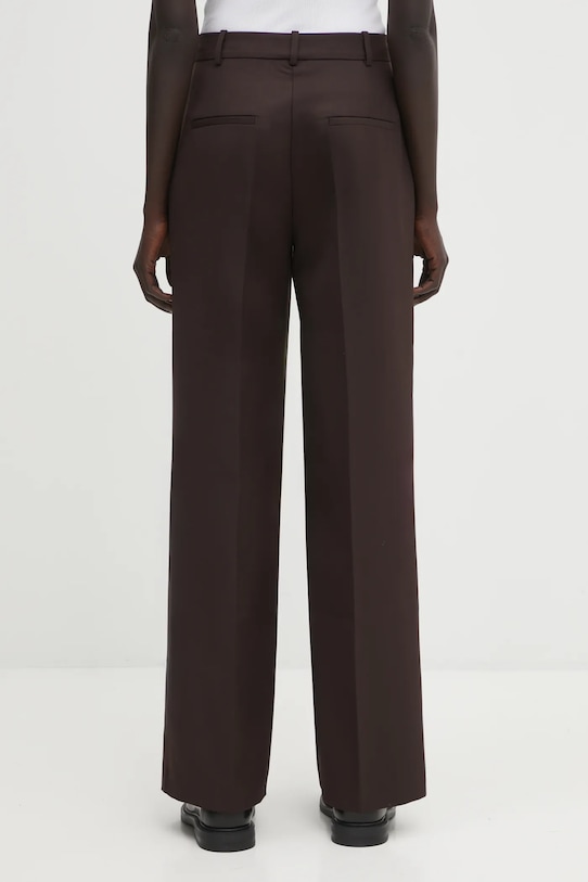 Odzież Anine Bing spodnie z dodatkiem wełny trent A.03.11187 brązowy