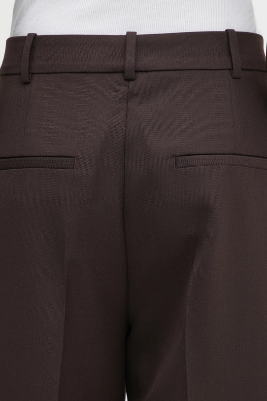 Anine Bing spodnie z dodatkiem wełny trent brązowy A.03.11187