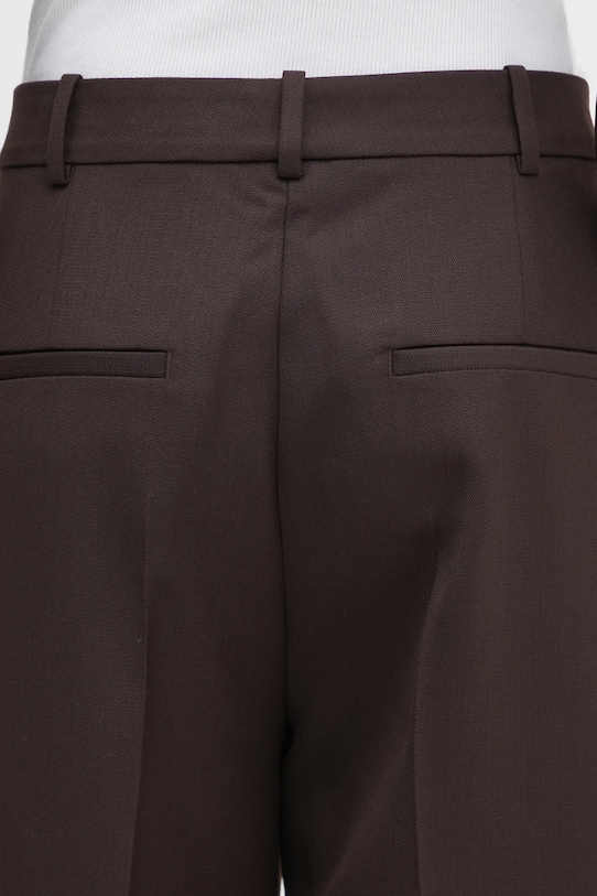 Anine Bing spodnie z dodatkiem wełny trent brązowy A.03.11187