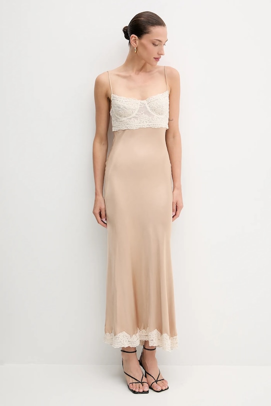 Oblečenie Šaty Bardot 60118DB béžová