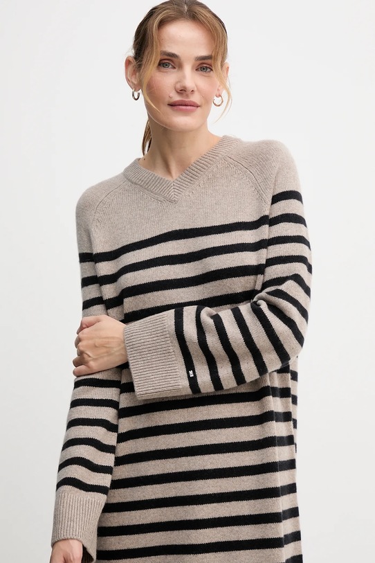 Шерстяное платье Tommy Hilfiger бежевый WW0WW46761