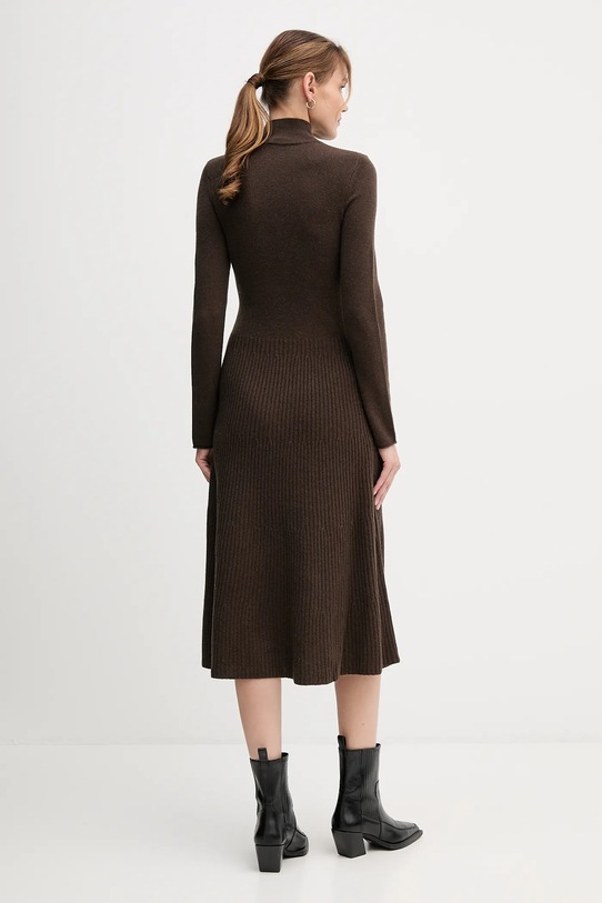 Tommy Hilfiger sukienka wełniana WW0WW47303 brązowy NC25