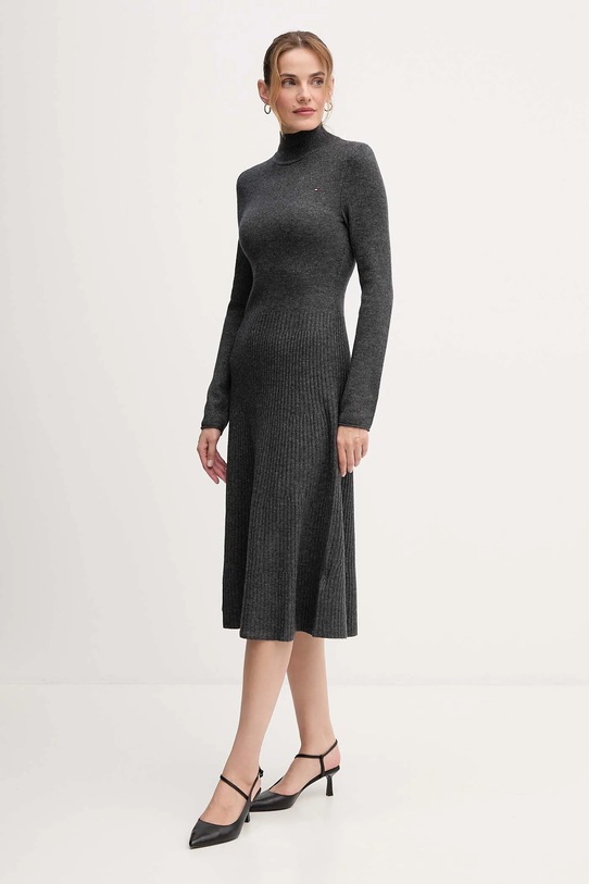 Шерстяное платье Tommy Hilfiger casual серый WW0WW47303