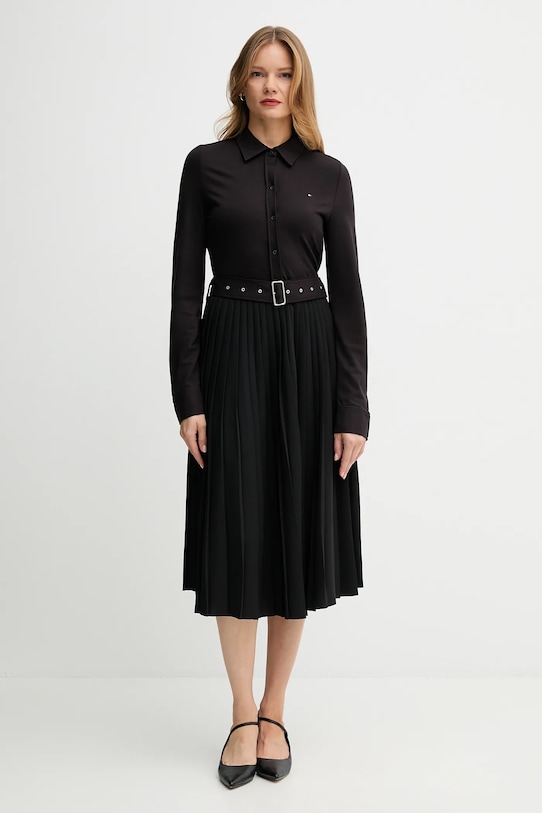 Tommy Hilfiger sukienka z elastanem czarny WW0WW48398