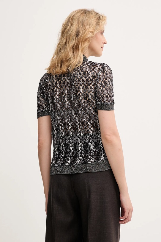 Missoni polo DS25WG09.BR012G czarny AW25