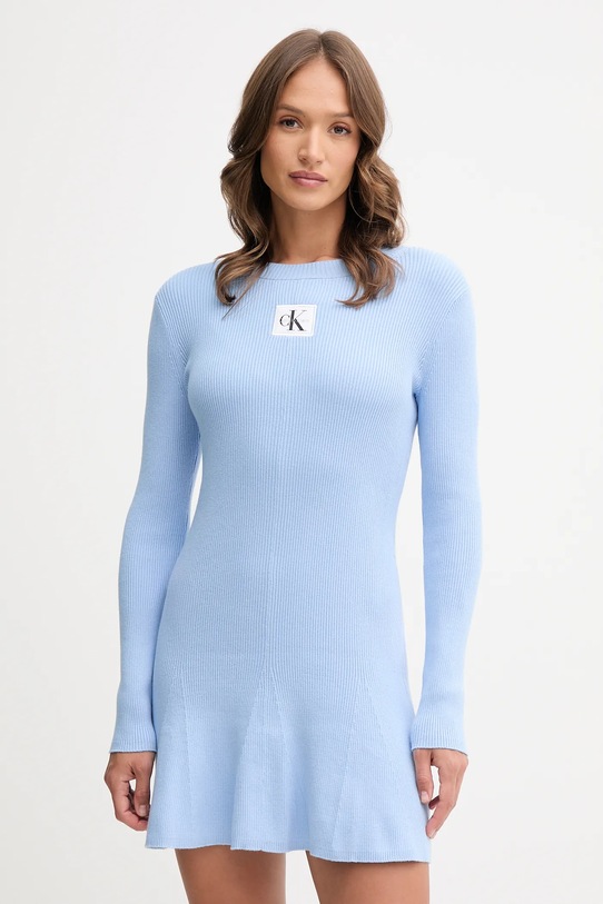 Šaty Calvin Klein Jeans mini modrá LV047D307G