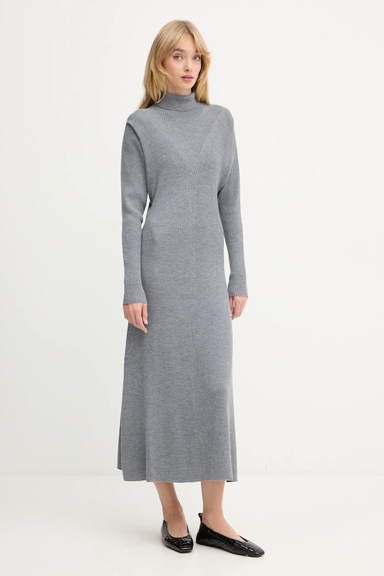 Odzież BOSS sukienka wełniana 50548520 szary