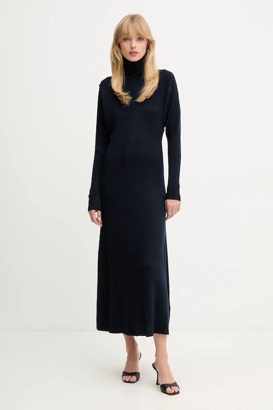 BOSS sukienka wełniana casual granatowy 50548520