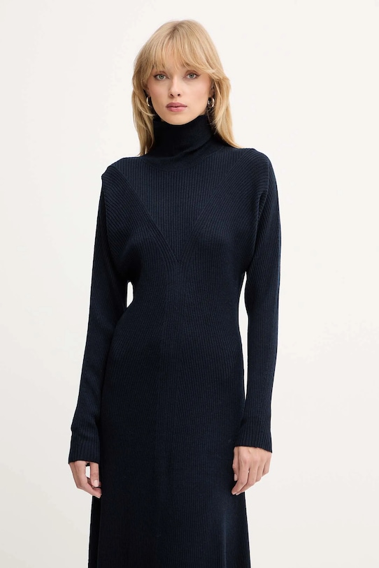 BOSS sukienka wełniana granatowy 50548520
