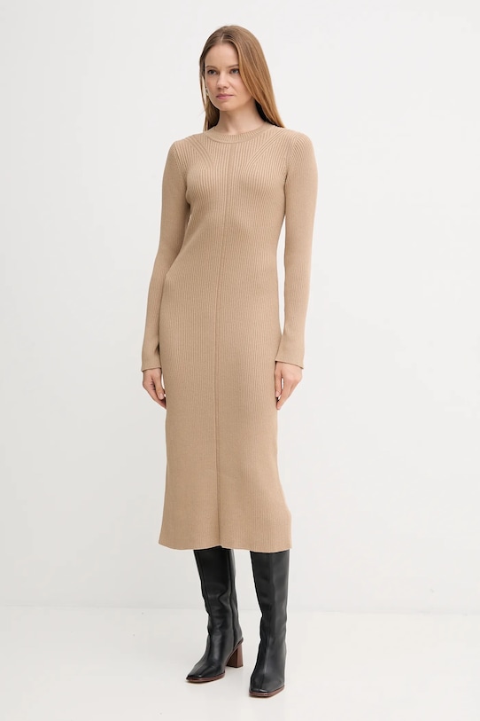 Barbour sukienka bawełniana ANASTASIA bawełna zielony LDR0936